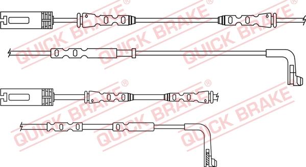 QUICK BRAKE WS 0381 A - Įspėjimo kontaktas, stabdžių trinkelių susidėvėjimas autoreka.lt