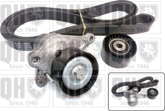 Quinton Hazell QDK165 - V formos rumbuotas diržas, komplektas autoreka.lt
