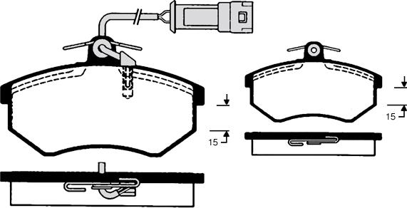 Magneti Marelli 363700205051 - Stabdžių trinkelių rinkinys, diskinis stabdys autoreka.lt