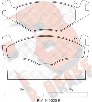 R Brake RB0460 - Stabdžių trinkelių rinkinys, diskinis stabdys autoreka.lt