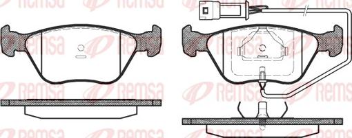 Remsa 0437.02 - Stabdžių trinkelių rinkinys, diskinis stabdys autoreka.lt