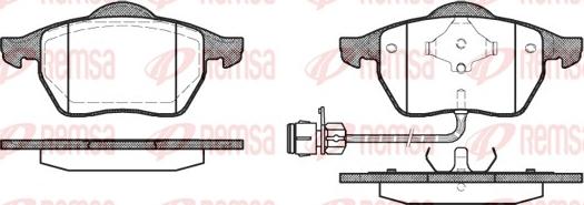 Remsa 0390.02 - Stabdžių trinkelių rinkinys, diskinis stabdys autoreka.lt