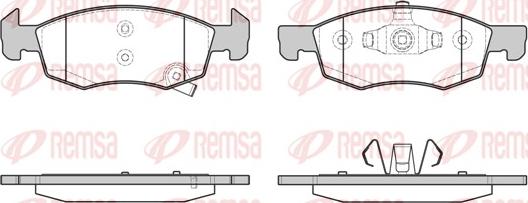 Remsa 1634.02 - Stabdžių trinkelių rinkinys, diskinis stabdys autoreka.lt