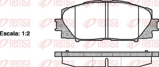 Remsa 1224.00 - Stabdžių trinkelių rinkinys, diskinis stabdys autoreka.lt