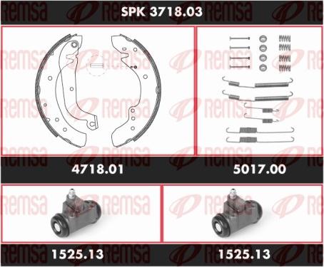 Remsa SPK 3718.03 - Stabdžių trinkelių komplektas autoreka.lt