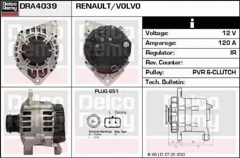 Remy DRA4039 - Kintamosios srovės generatorius autoreka.lt