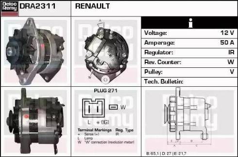 Remy DRA2311 - Kintamosios srovės generatorius autoreka.lt