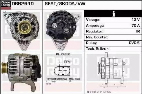 Remy DRB2640 - Kintamosios srovės generatorius autoreka.lt