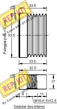 REPKIT RKT3193 - Skriemulys, kintamosios srovės generatorius autoreka.lt