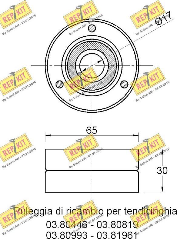 REPKIT RKT2163 - Kreipiantysis skriemulys, V formos rumbuotas diržas autoreka.lt