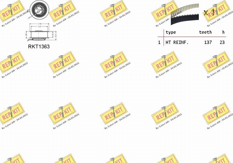 REPKIT RKTK0918 - Paskirstymo diržo komplektas autoreka.lt