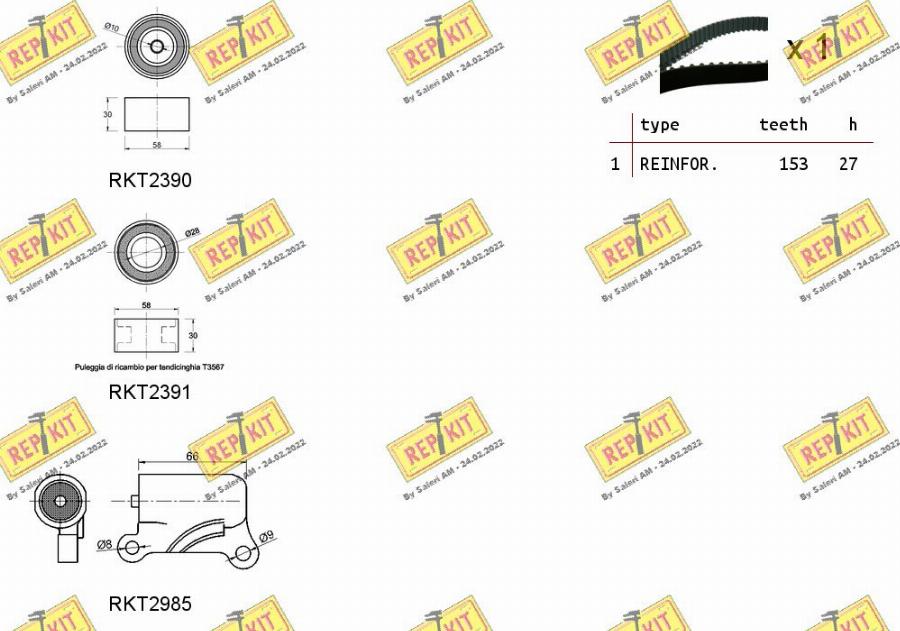 REPKIT RKTK1098C - Paskirstymo diržo komplektas autoreka.lt