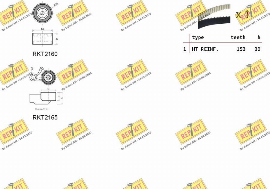 REPKIT RKTK1081 - Paskirstymo diržo komplektas autoreka.lt