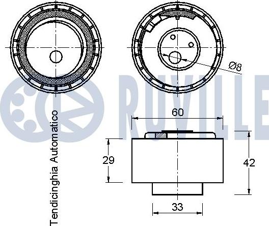 Ruville 540799 - Įtempiklio skriemulys, paskirstymo diržas autoreka.lt