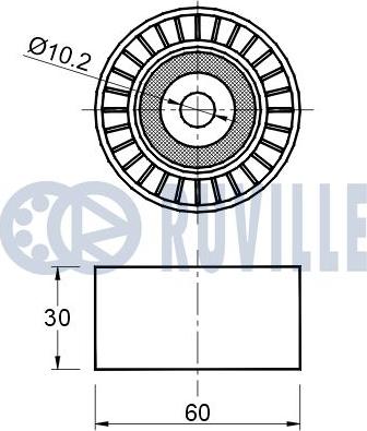 Ruville 541813 - Kreipiantysis skriemulys, V formos rumbuotas diržas autoreka.lt