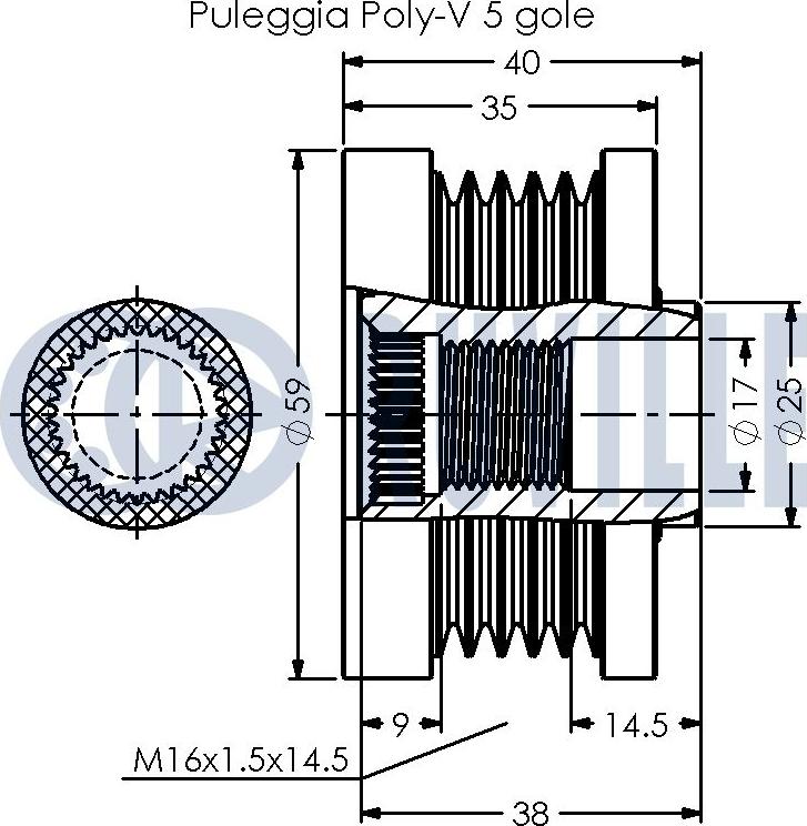 Ruville 542501 - Skriemulys, kintamosios srovės generatorius autoreka.lt