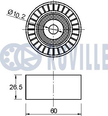 Ruville 542028 - Kreipiantysis skriemulys, V formos rumbuotas diržas autoreka.lt