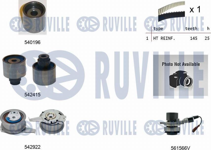 Ruville 5505062 - Vandens siurblio ir paskirstymo diržo komplektas autoreka.lt