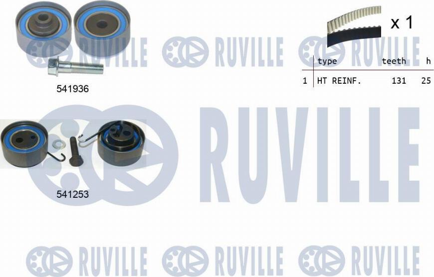 Ruville 550063 - Paskirstymo diržo komplektas autoreka.lt