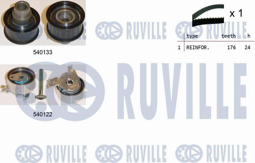 Ruville 550089 - Paskirstymo diržo komplektas autoreka.lt