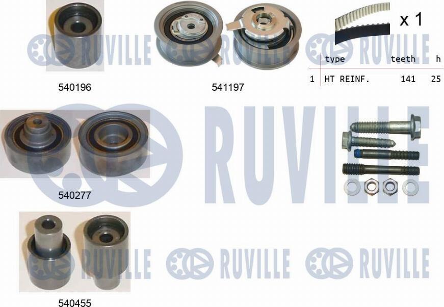 Ruville 550059 - Paskirstymo diržo komplektas autoreka.lt