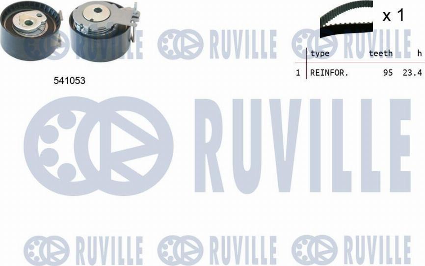 Ruville 550119 - Paskirstymo diržo komplektas autoreka.lt