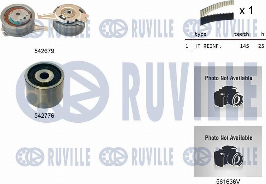 Ruville 5503912 - Vandens siurblio ir paskirstymo diržo komplektas autoreka.lt