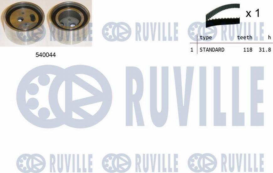 Ruville 550350 - Paskirstymo diržo komplektas autoreka.lt