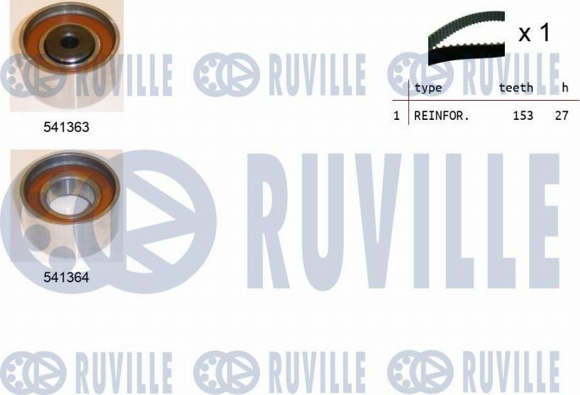 Ruville 550307 - Paskirstymo diržo komplektas autoreka.lt