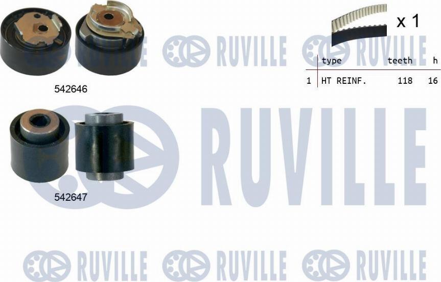 Ruville 550377 - Paskirstymo diržo komplektas autoreka.lt