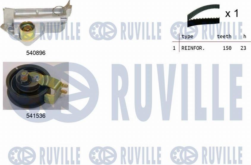 Ruville 550251 - Paskirstymo diržo komplektas autoreka.lt