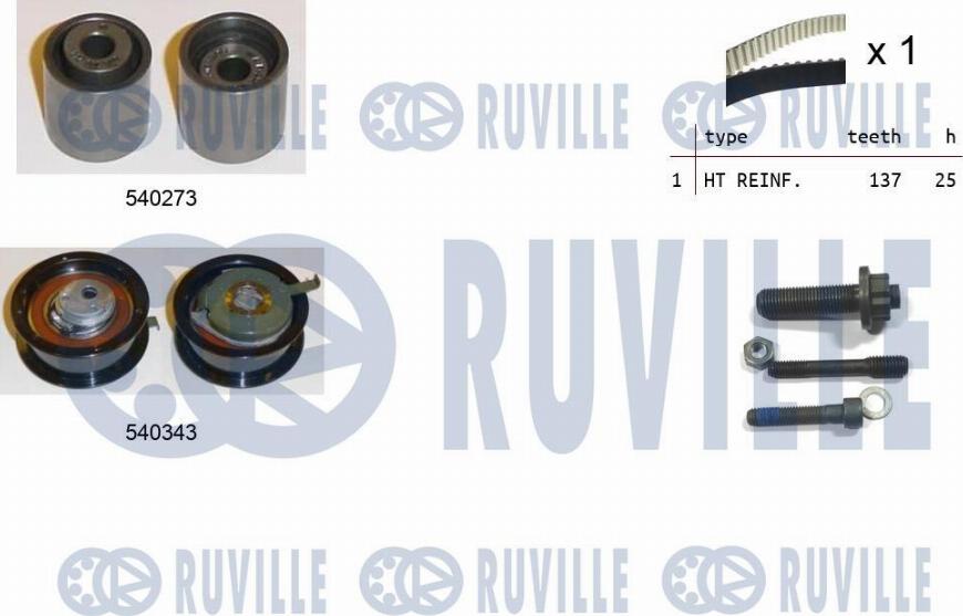 Ruville 550226 - Paskirstymo diržo komplektas autoreka.lt