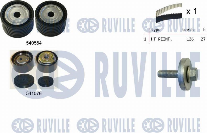 Ruville 5502771 - Vandens siurblio ir paskirstymo diržo komplektas autoreka.lt