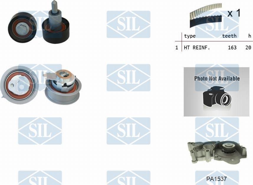 Saleri SIL K2PA1537 - Vandens siurblio ir paskirstymo diržo komplektas autoreka.lt