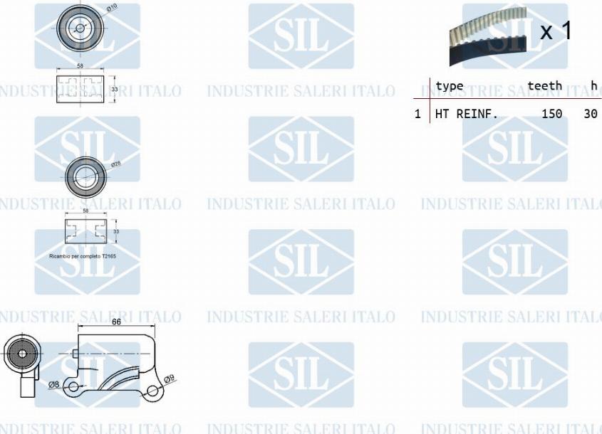 Saleri SIL TK1469 - Paskirstymo diržo komplektas autoreka.lt