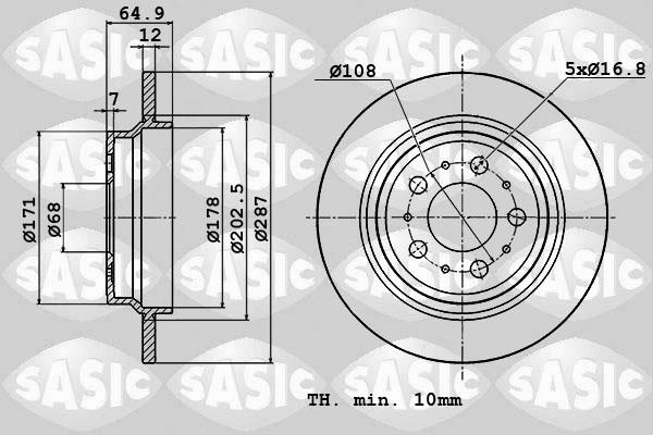 Sasic 6106360 - Stabdžių diskas autoreka.lt