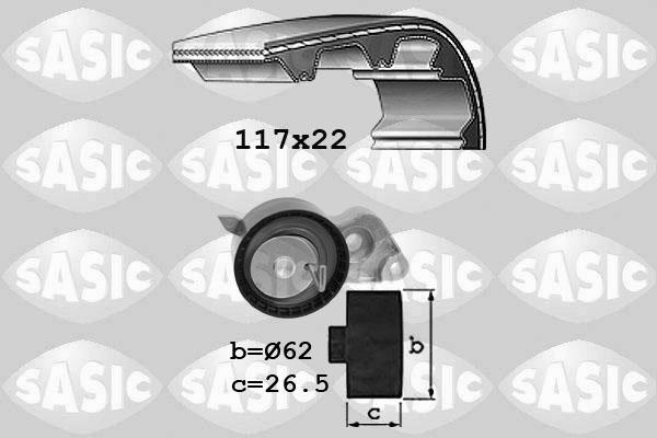 Sasic 1756034 - Paskirstymo diržo komplektas autoreka.lt