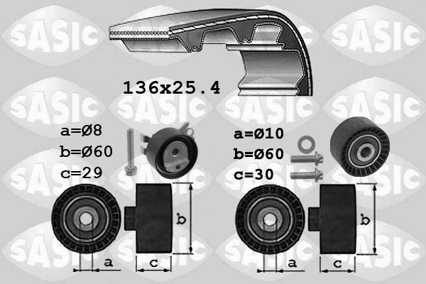 Sasic 1750036 - Paskirstymo diržo komplektas autoreka.lt