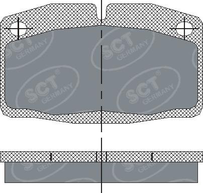 SCT-MANNOL SP 105 PR - Stabdžių trinkelių rinkinys, diskinis stabdys autoreka.lt