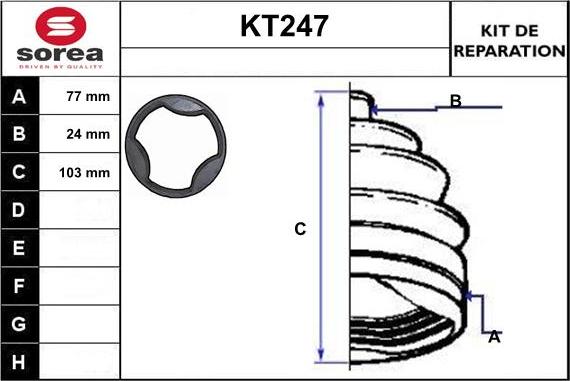 Sera KT247 - Gofruotoji membrana, kardaninis velenas autoreka.lt