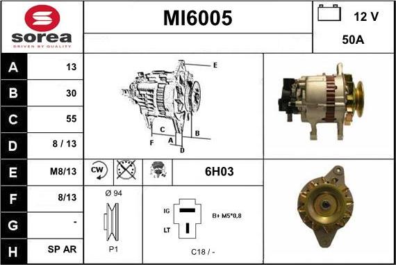 Sera MI6005 - Kintamosios srovės generatorius autoreka.lt