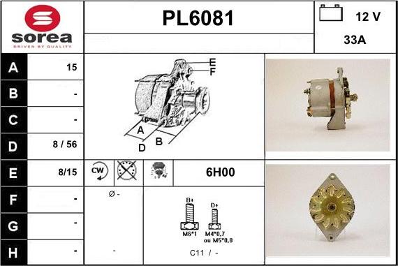 Sera PL6081 - Kintamosios srovės generatorius autoreka.lt