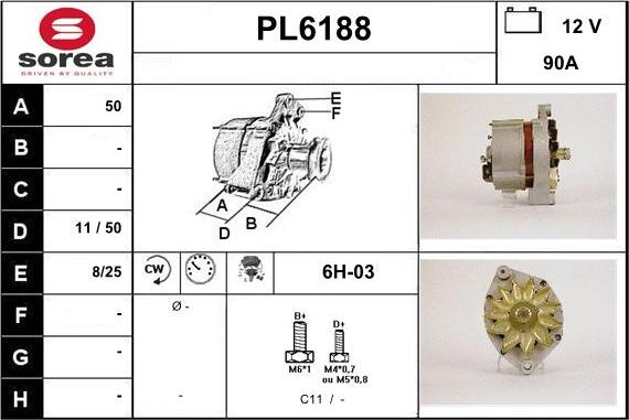 Sera PL6188 - Kintamosios srovės generatorius autoreka.lt