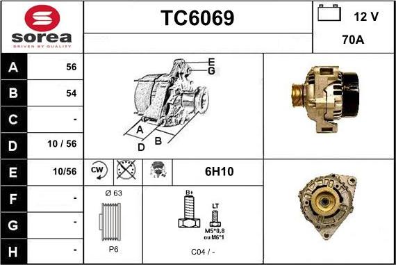 Sera TC6069 - Kintamosios srovės generatorius autoreka.lt
