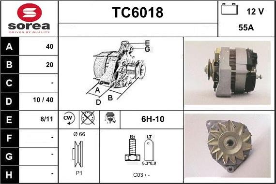 Sera TC6018 - Kintamosios srovės generatorius autoreka.lt