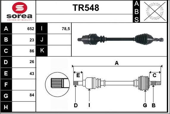 Sera TR548 - Kardaninis velenas autoreka.lt