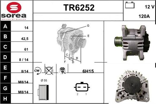 Sera TR6252 - Kintamosios srovės generatorius autoreka.lt