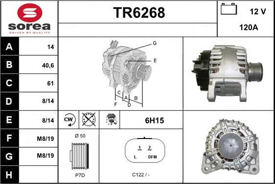 Sera TR6268 - Kintamosios srovės generatorius autoreka.lt