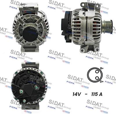 Sidat A12BH0140A2 - Kintamosios srovės generatorius autoreka.lt