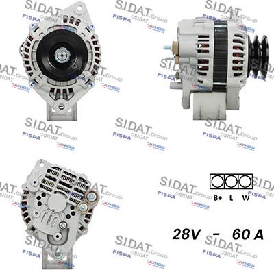 Sidat A24MH0062A2 - Kintamosios srovės generatorius autoreka.lt